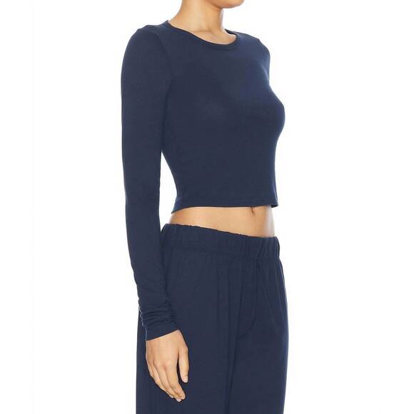 NEW ETERNE long sleeve baby tee in navy - Picture 2 of 3